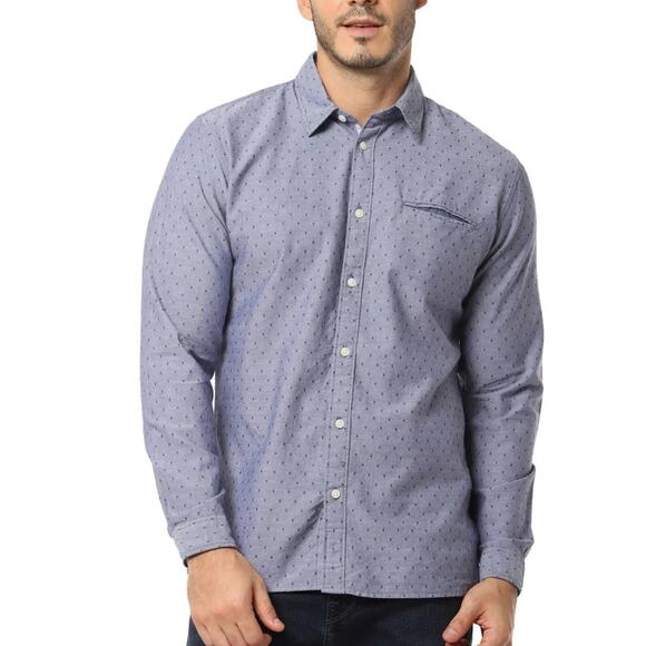 selected homme Other - Selected Homme Light Blue Slim Fit Shirt Size 15.75 M/L Cotton Dress Shirt